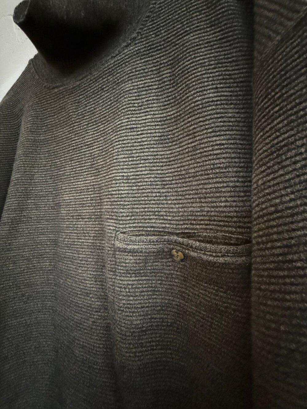 Vintage Venue Men's Brown Textured Mock Neck Knit Shirt, XL